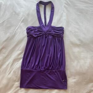 Niihai purple halter neck top